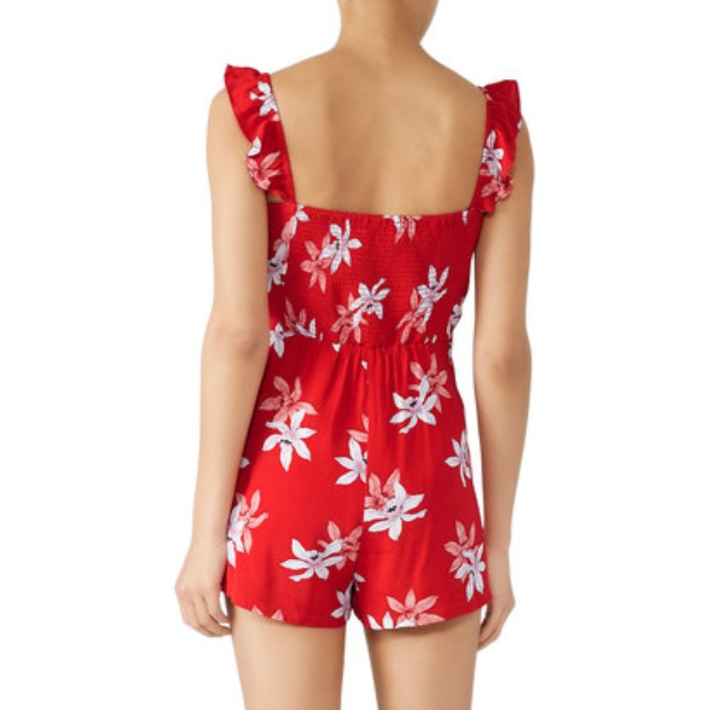 NWT BB Dakota Daisy Floral Flutter Button Romper - Picture 7 of 11